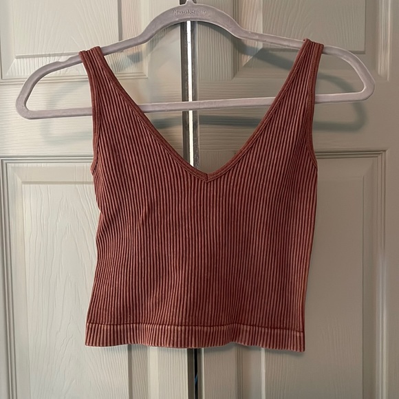Ribbed cropped tank top - M - Picture 1 of 2